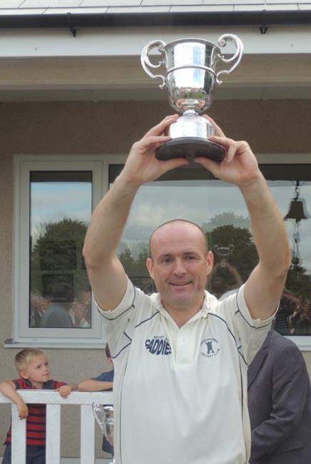 Richard as winning captain at the Ken Morris Cup Final